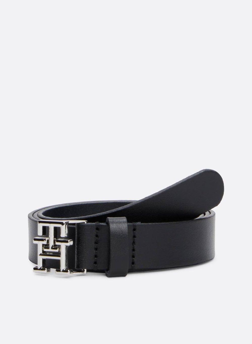 TOMMY HILFIGER Elegant Black Leather Women's Belt - Image 1