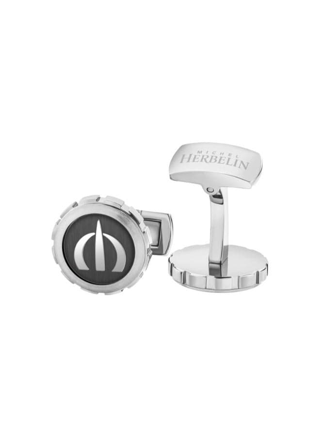 MICHEL HERBELIN Elegant Stainless Steel Cufflinks - Image 1
