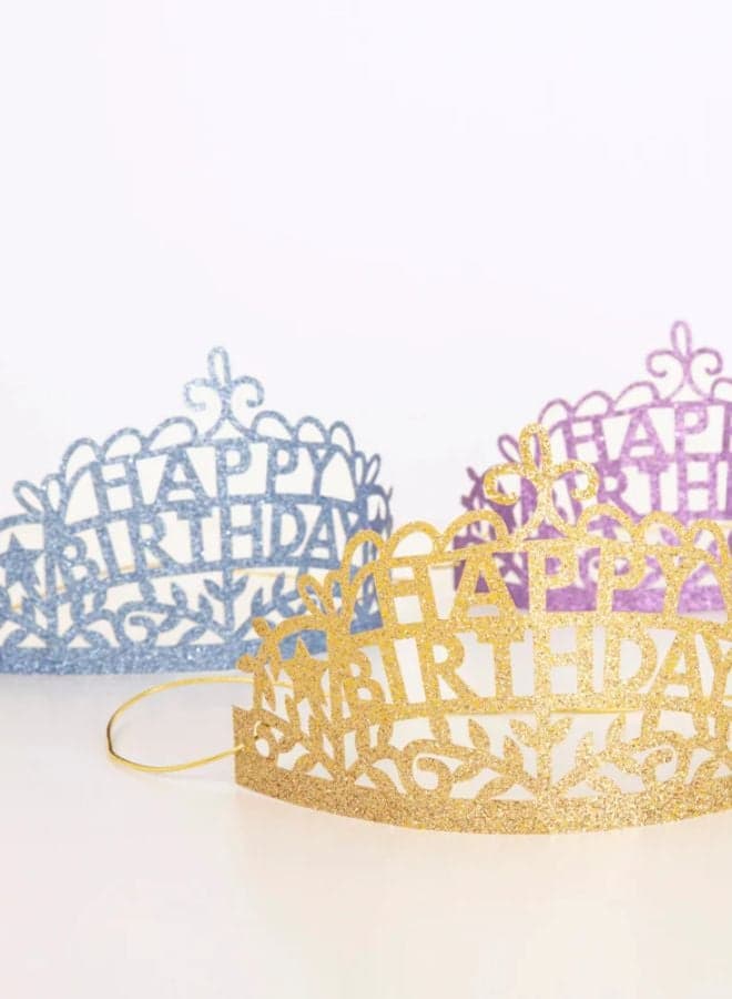 Meri Meri Elegant Eco-Glitter Birthday Tiaras - Image 1