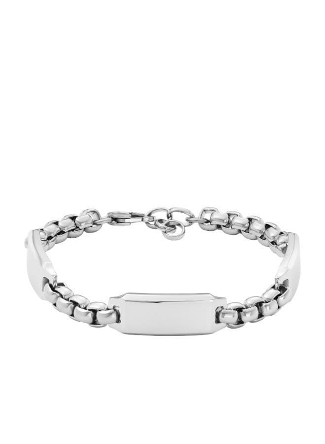 FOSSIL Jf04400040 Sleek Stainless Steel Men's ID Bracelet - Image 1