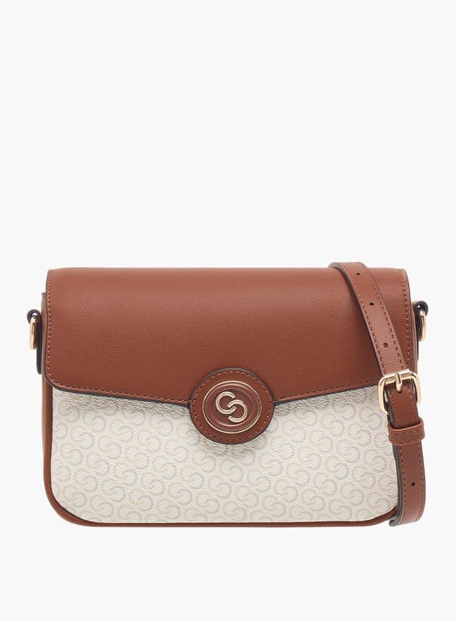 Celeste Elegance Monogram Crossbody - Chic Detachable Strap - Image 1
