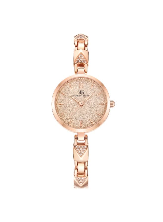 KENNETH SCOTT K23507-RBKK Elegant Rose Gold Timepiece for Women - Image 1
