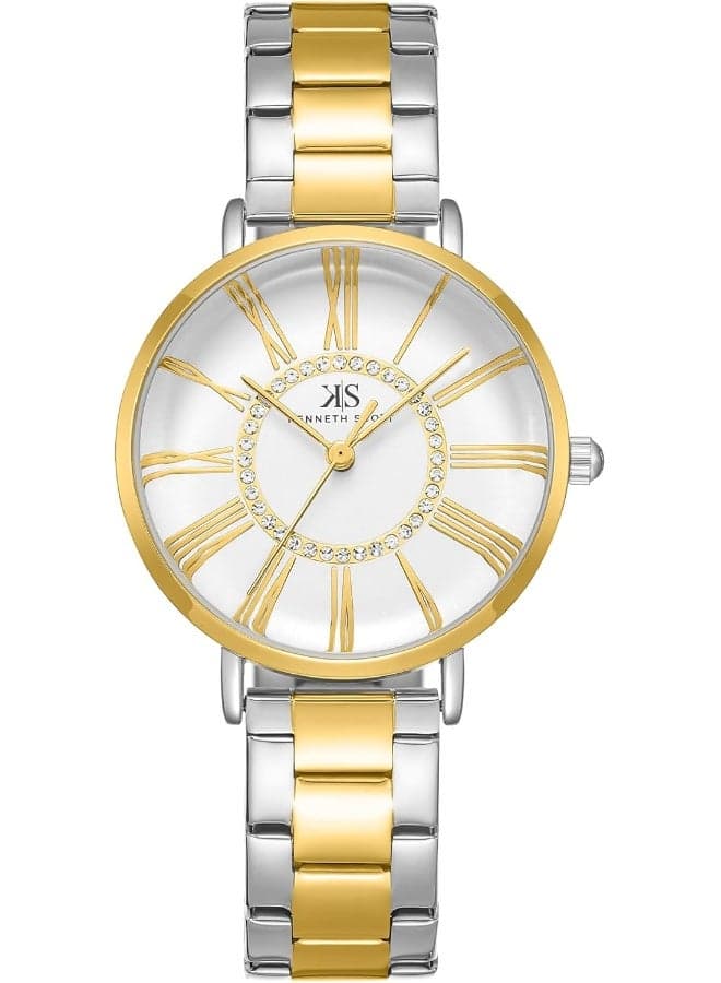 KENNETH SCOTT K23536-TBTW Elegant Dual-Tone Women's Watch - Image 1