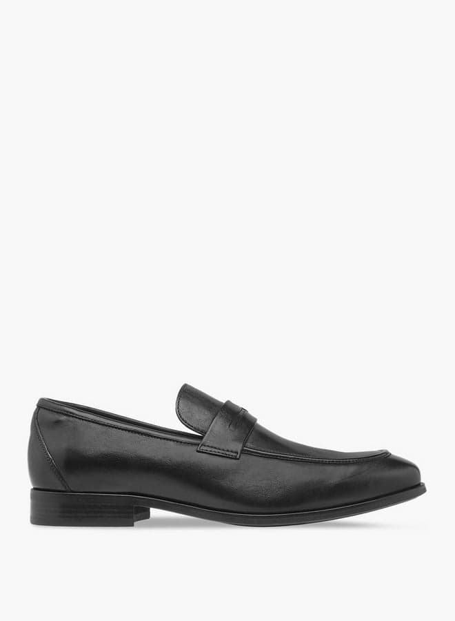 K1383 15 Men's Elegant Black Solid Slip-On Loafers - Image 1