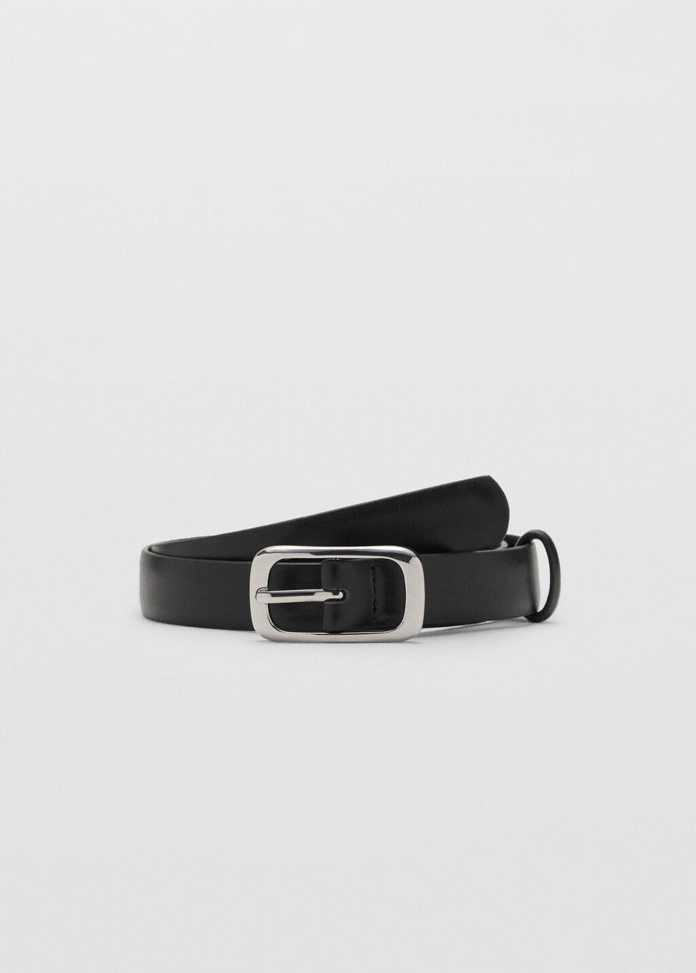 MANGO Women's Sleek Rectangular Buckle Belt - Image 1