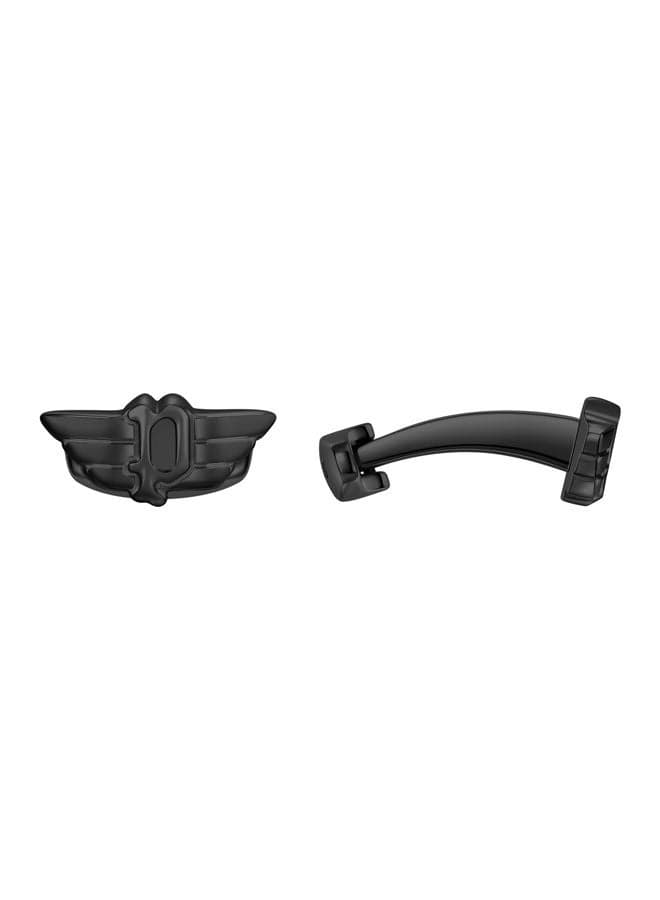 POLICE Towering P-Wings Black Cufflinks for Men - Image 1
