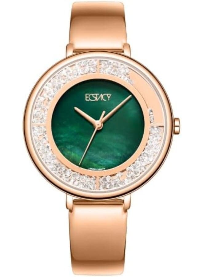 ECSTACY E23501-RBKG Elegant Rose Gold Stainless Watch 35.5mm - Image 1