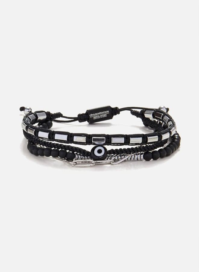 CHRYSOSTOMOS Artisanal Multi-Line Beaded Bracelet for Men - Image 1