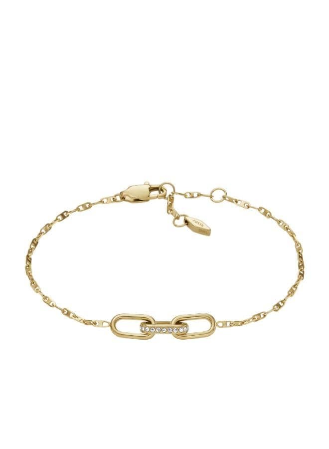 FOSSIL Jf04525710 Elegant Gold-Tone Chain Bracelet - Image 1