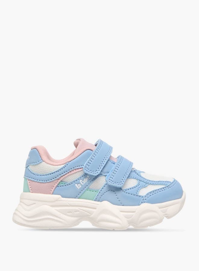SS25G173Blue Girls' Elegant Colourblock Sneakers - Image 1