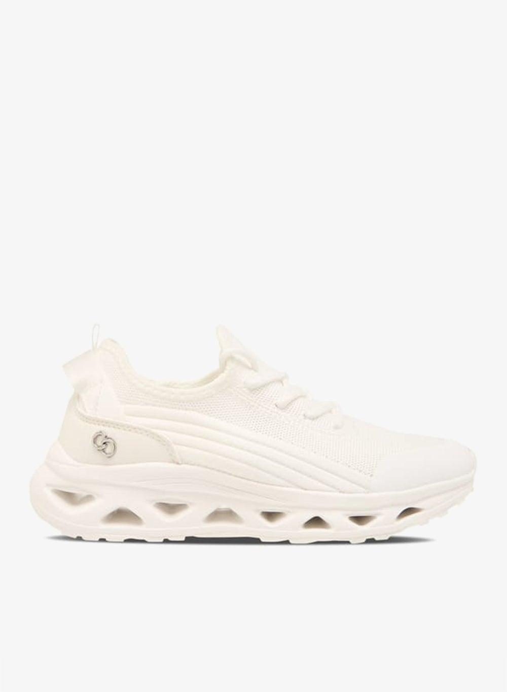 Onex1361802A White Mesh Textured Women's Sneakers - Image 1