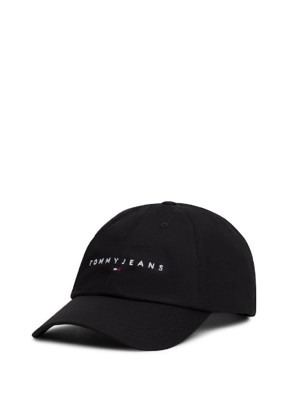 TOMMY JEANS Linear Logo Cotton Cap - Chic Black - Image 1
