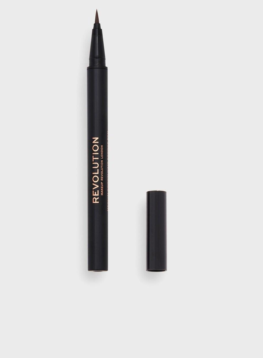 Revolution Feathered Brow Pen - Medium Brown - Image 1