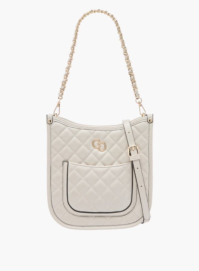 Celeste Quilted Elegance: Chic Shoulder Bag with Braided Strap - Image 1