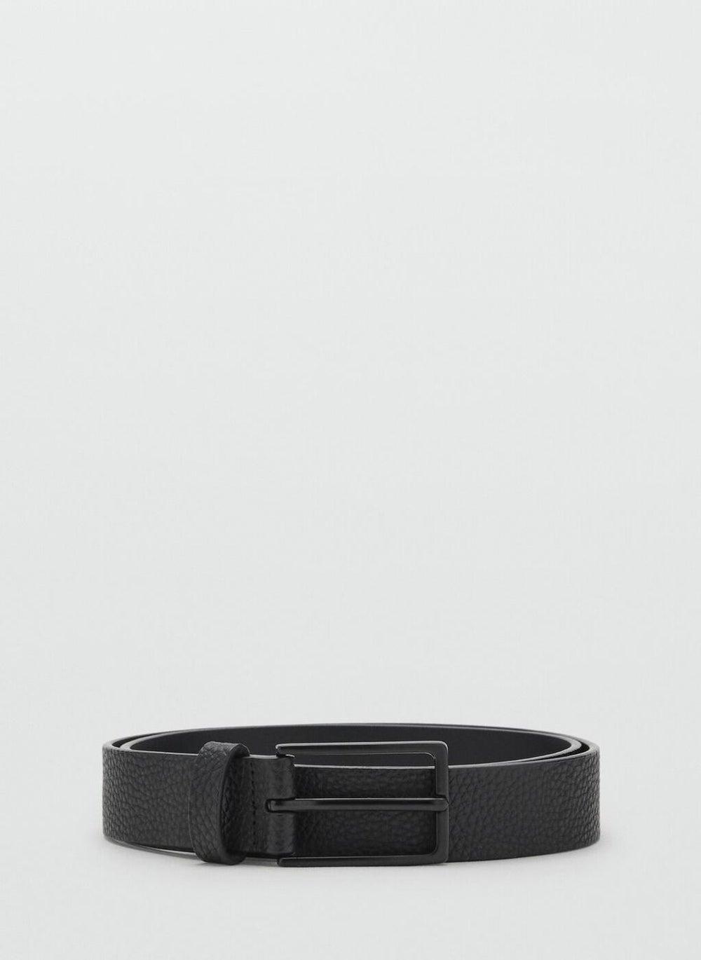Mango Man Pebbled Leather Belt: Elegance Refined - Image 1