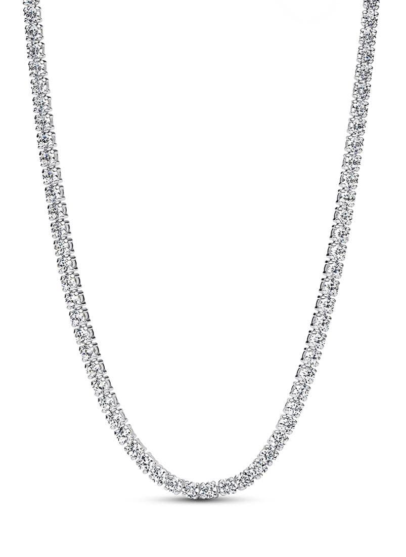 PANDORA Sterling Silver Tennis Choker - Sparkling Elegance - Image 1
