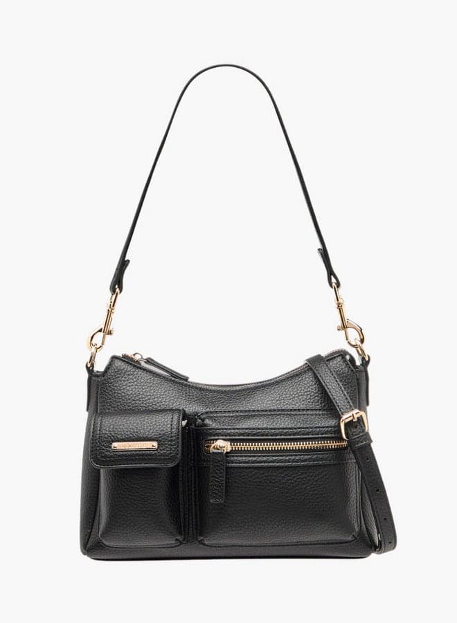 Celeste Chic Textured Crossbody Bag with Detachable Strap - Image 1