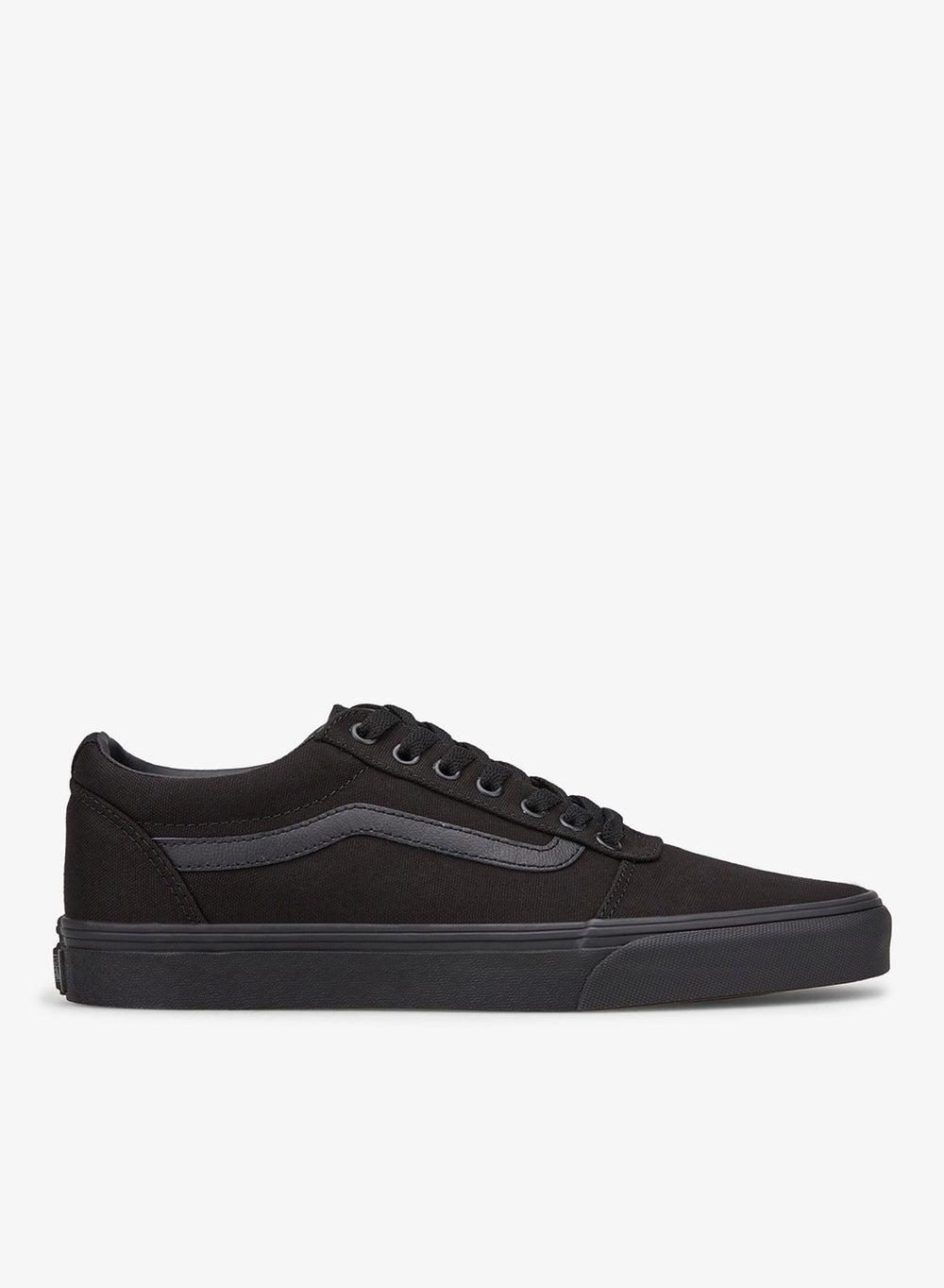 Ward Unisex Low-Top Sneaker - Elegant Black Canvas - Image 1
