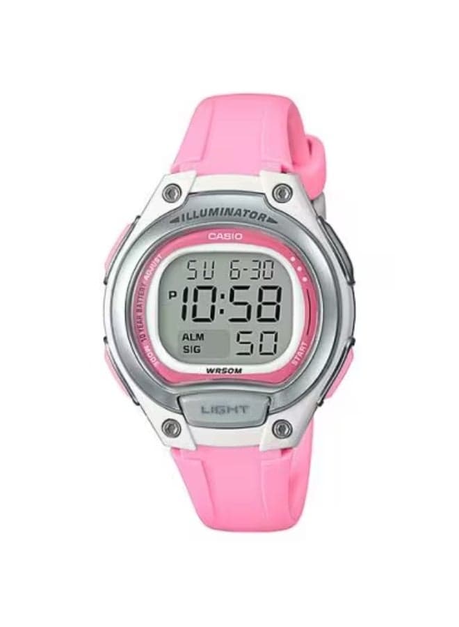 CASIO LW-203-4A Women's Chic Pink Digital Watch - 34.6mm - Image 1