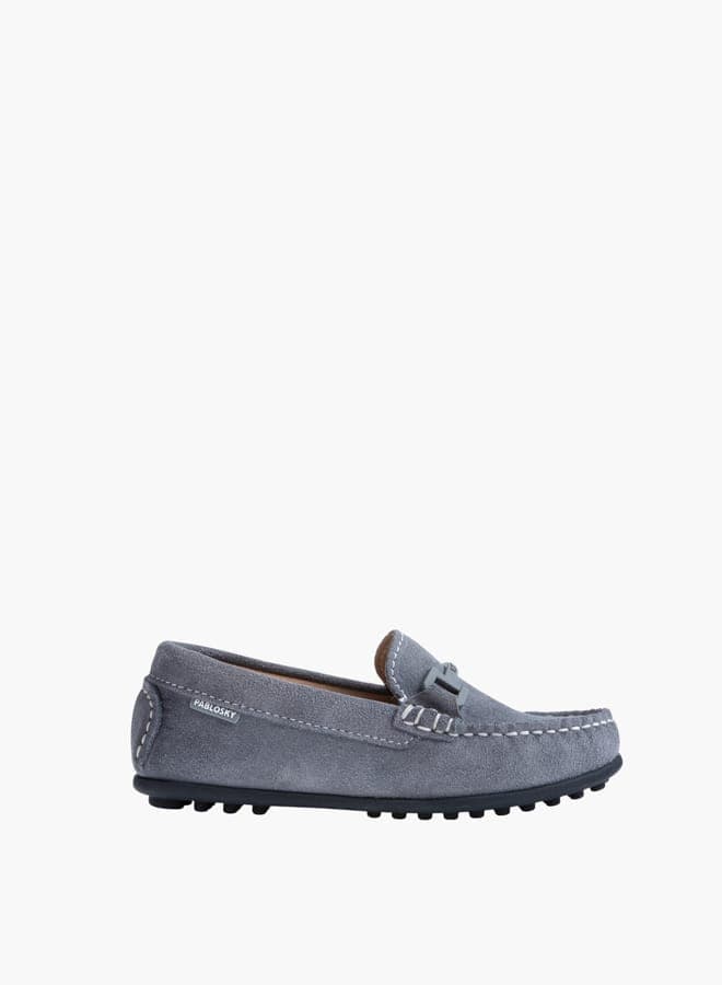Elegant Boys' Grey Loafers Model 127956 - Slip-On Elegance - Image 1