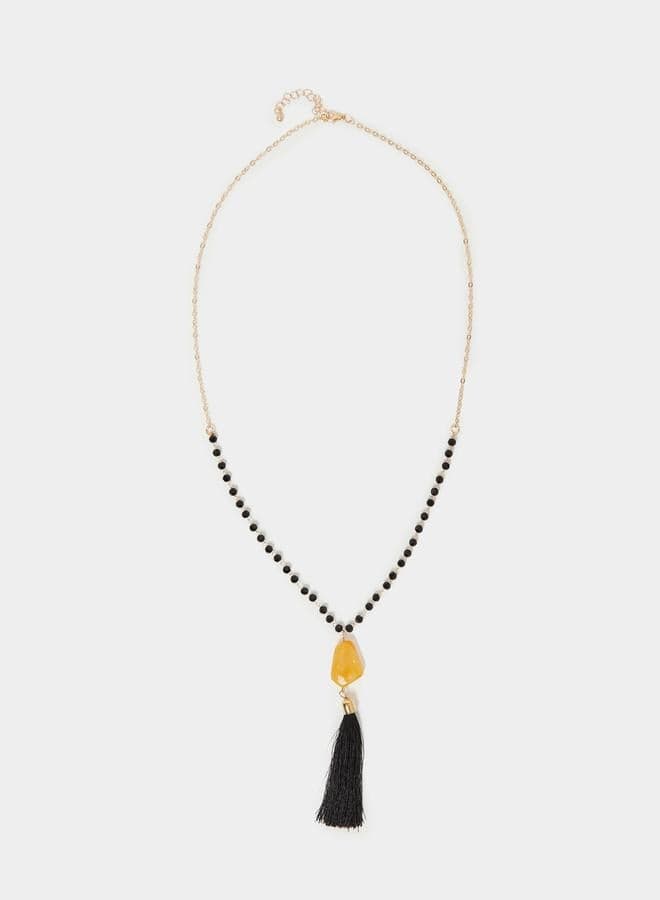 Styli Tassel Drop Necklace - Elegance Redefined for Women - Image 1