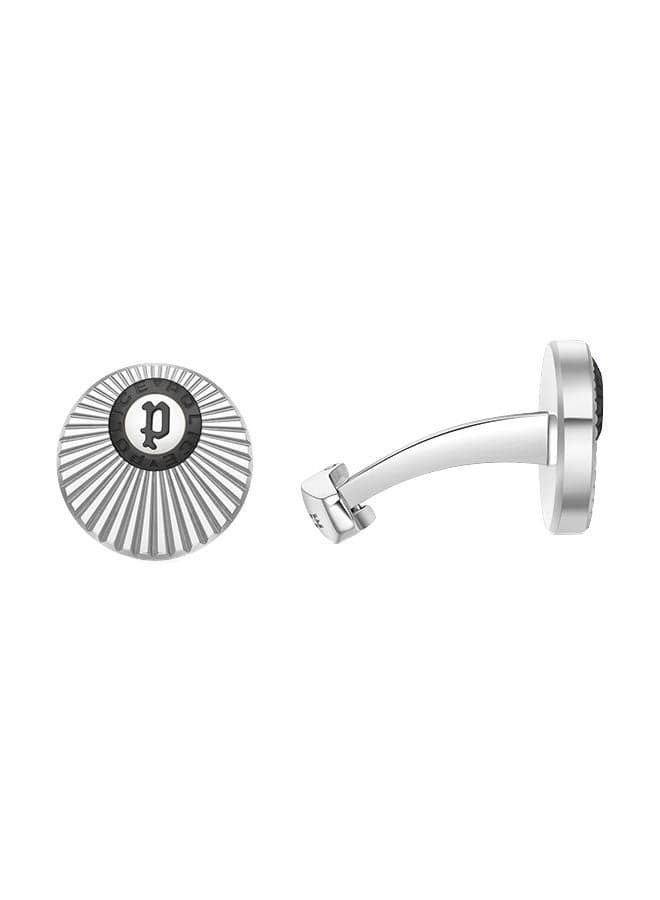 POLICE Radiant PEAGC0023002 Silver & Black Gents Cufflinks - Image 1