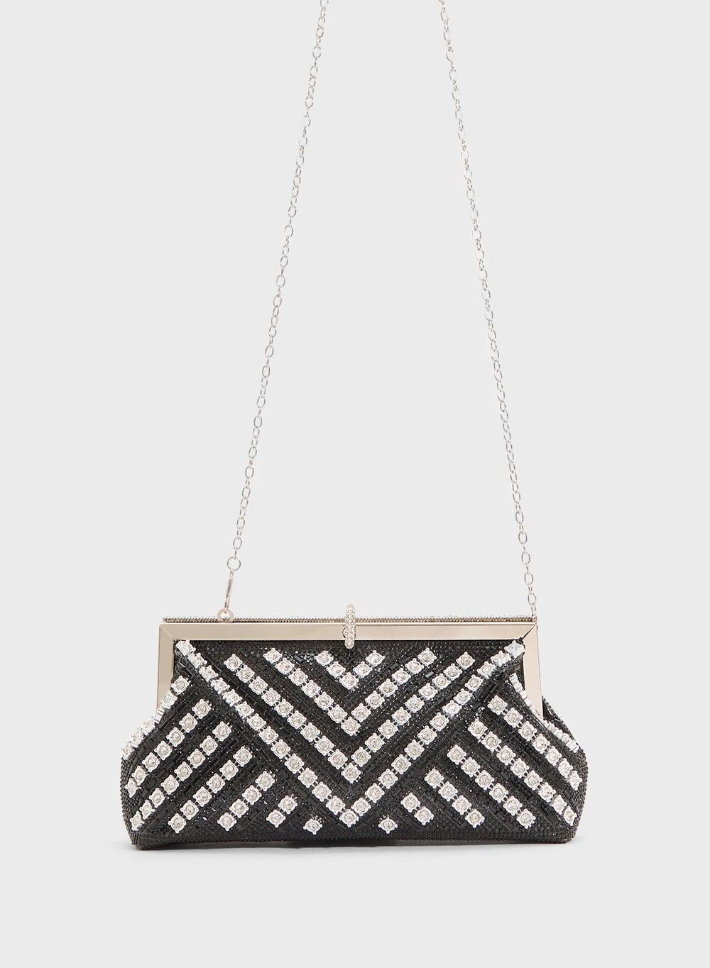 Khizana Sparkle Clutch Bag – Elegant Evening Accessory - Image 1