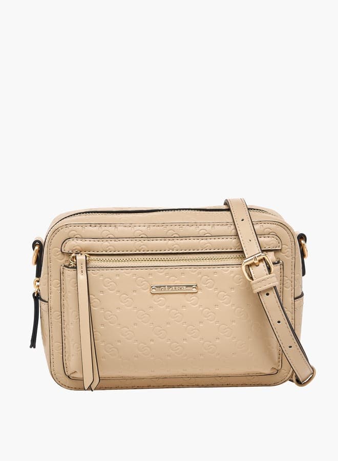 Celeste Monogram Embossed Crossbody: Elegance On-the-Go - Image 1