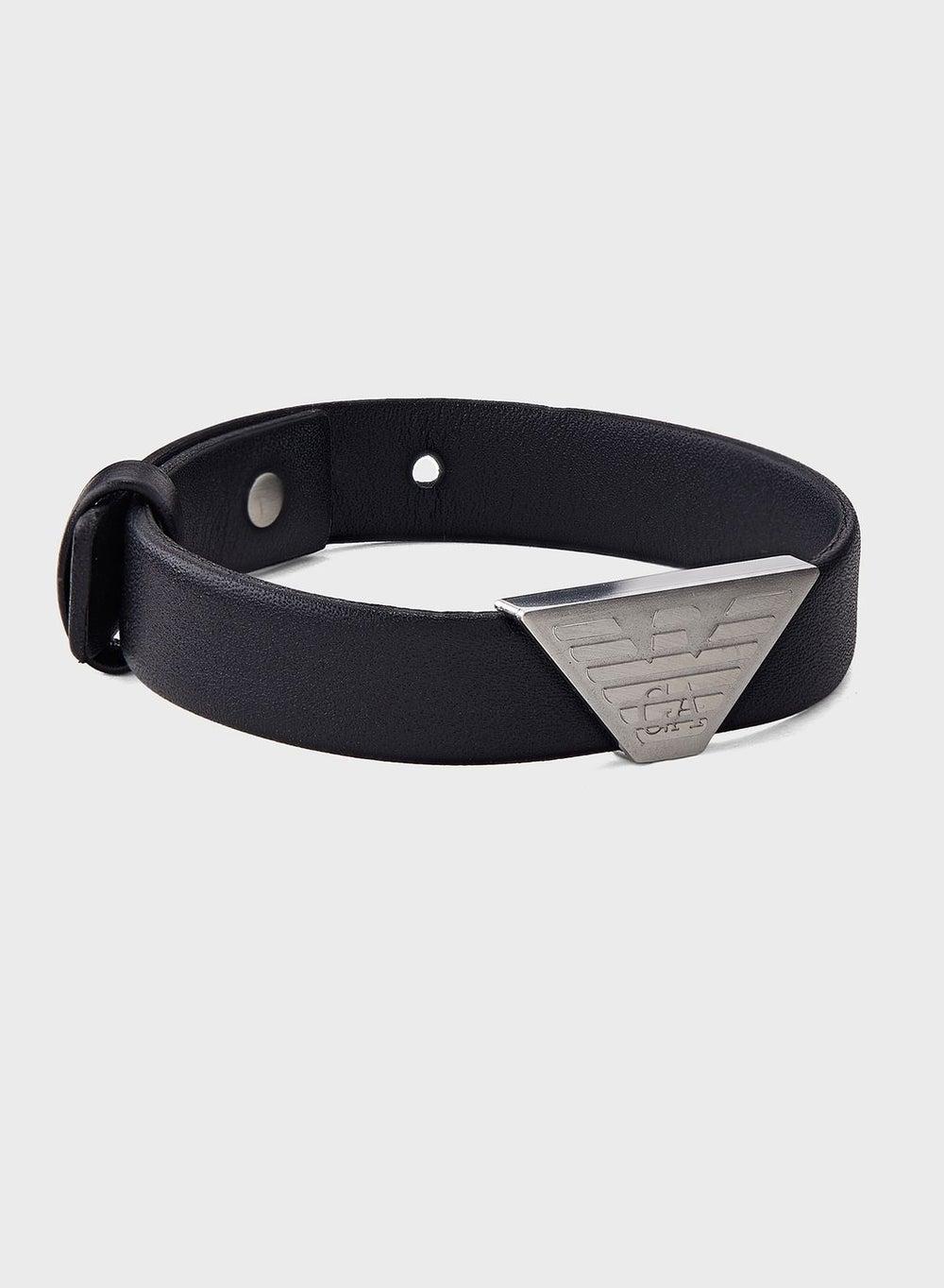 EMPORIO ARMANI Egs2985040 Men's Stylish Leather Bracelet - Image 1