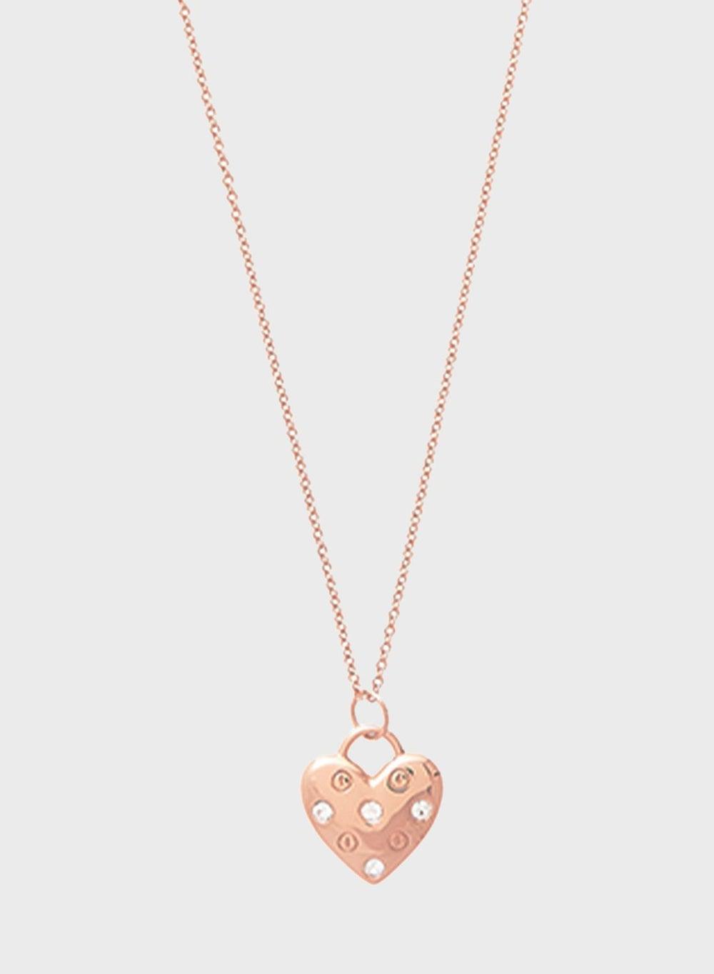 OLIVIA BURTON Elegant Rose Gold Heart Necklace - Image 1
