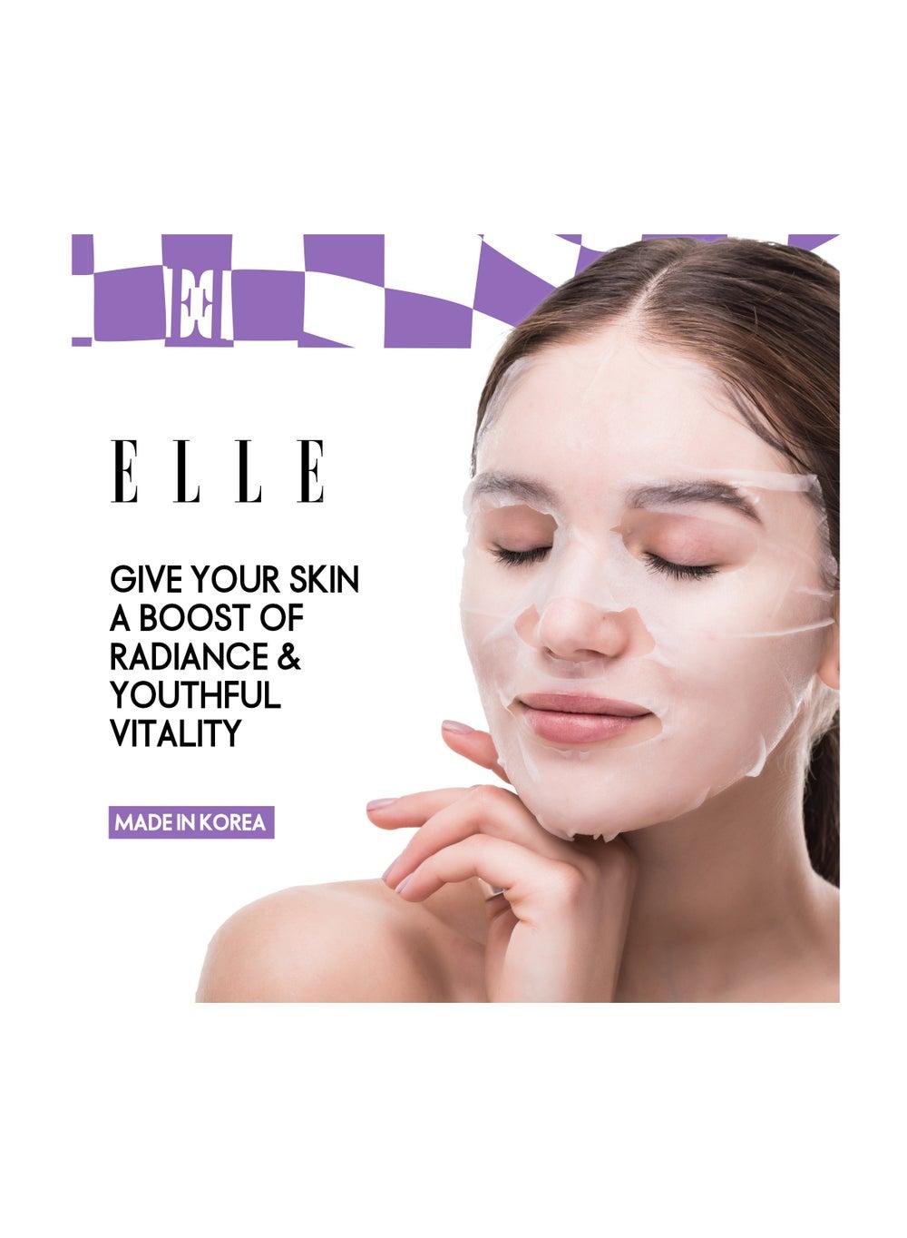 ELLE Korean Youth Boosting Serum Mask – 4 Pack - Image 1
