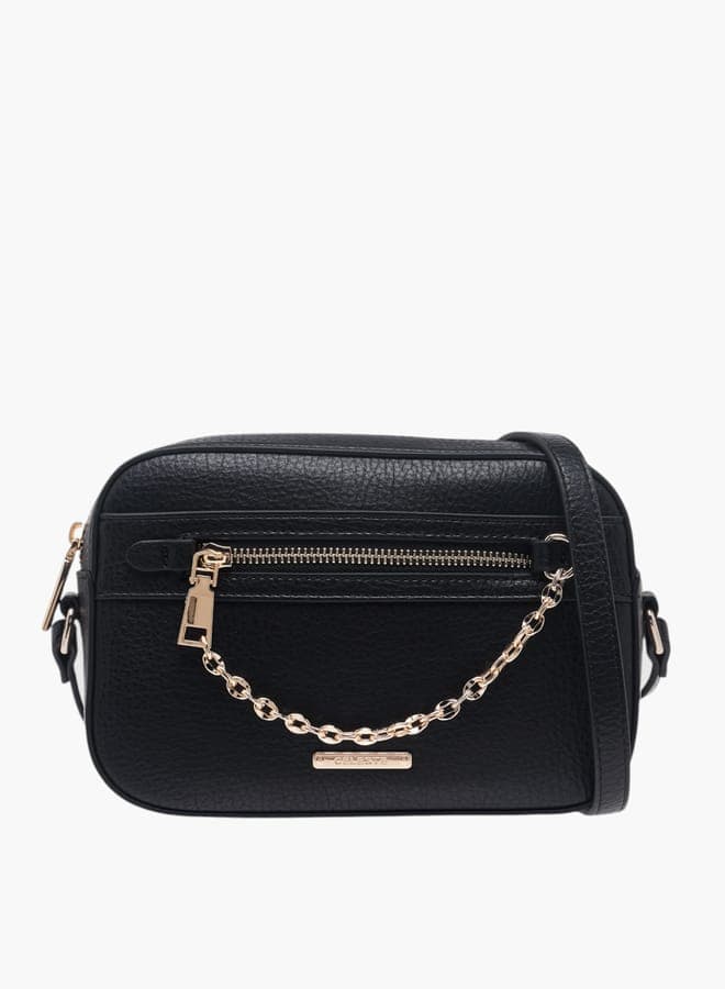 Celeste Chic Textured Crossbody Bag with Adjustable Strap - Image 1