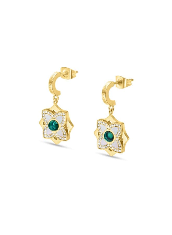 CERRUTI 1881 Ottavia Floral Earrings: Gold-Plated Elegance - Image 1