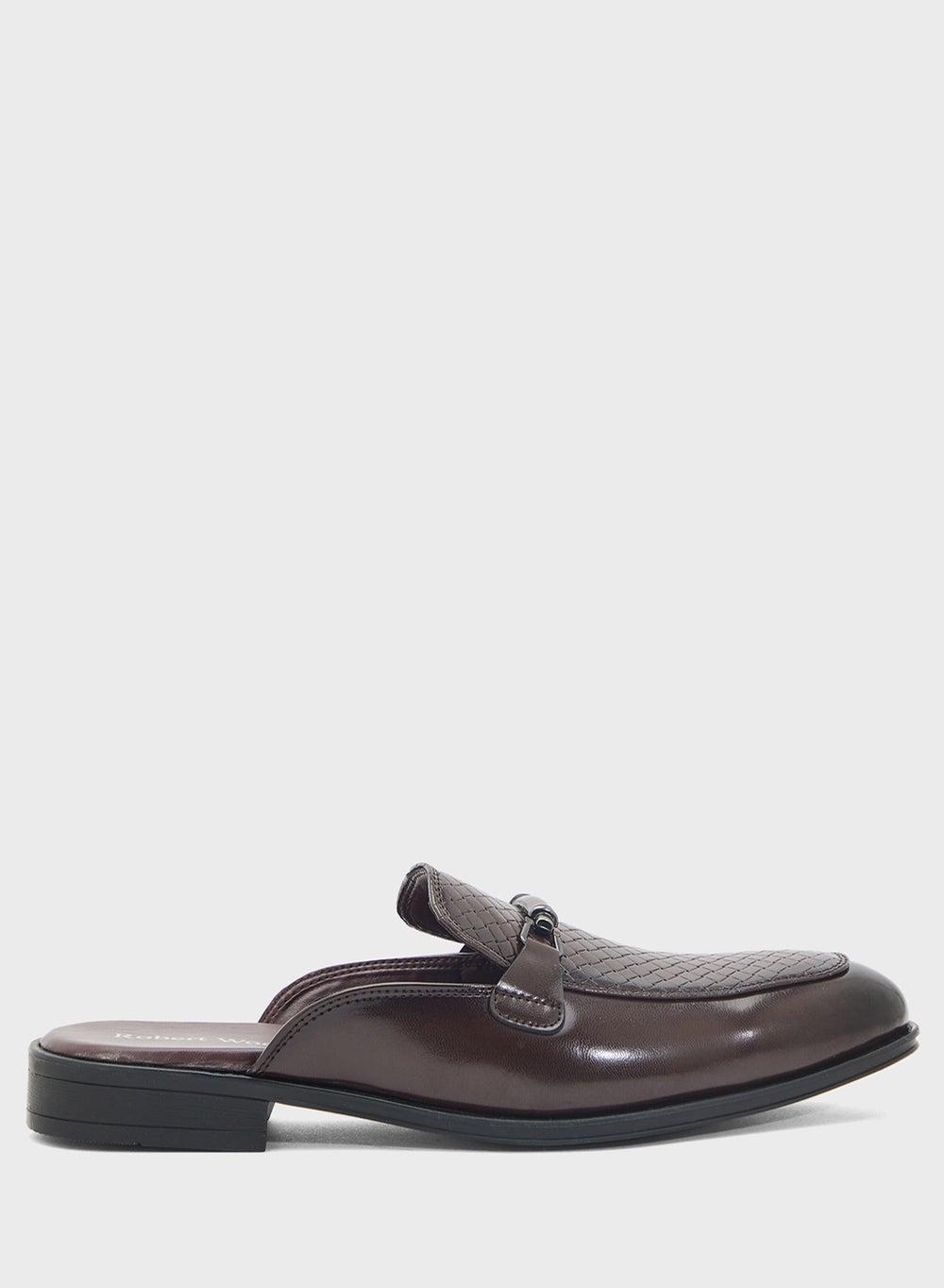 Ak2025 75 Elegance Redefined: Dark Brown Loafer Mules - Image 1