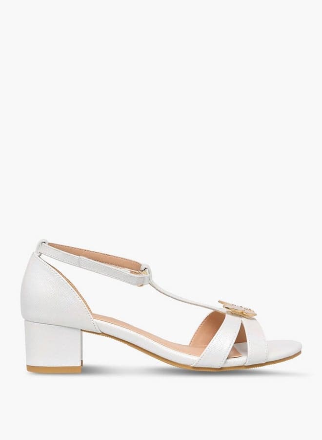 J09388 005 Girls' Elegant Butterfly Heel Sandals - Image 1
