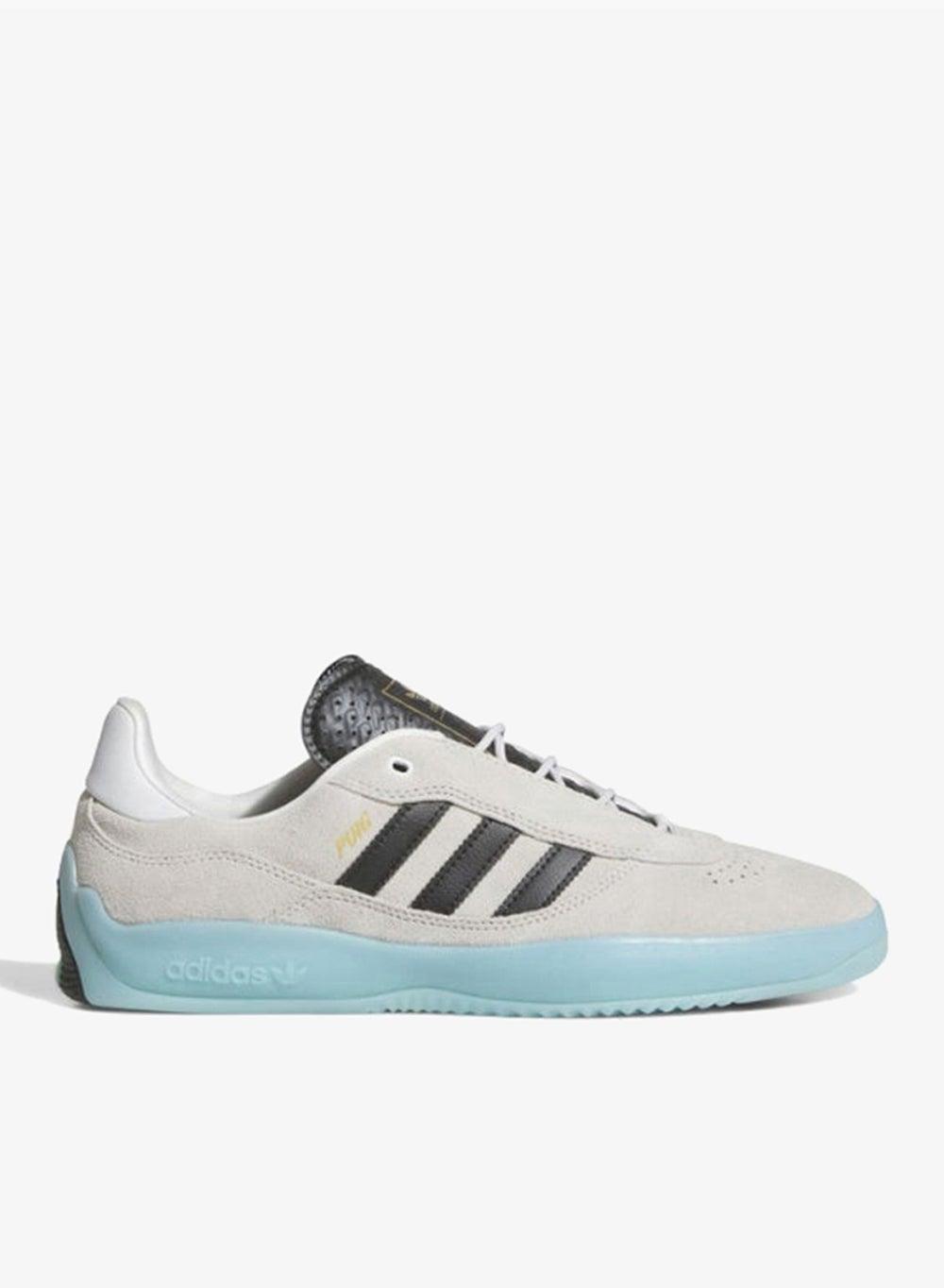 Puig White Low-Top Skateboarding Sneakers - CRYWHT/CBLACK/LTAQUA - Image 1