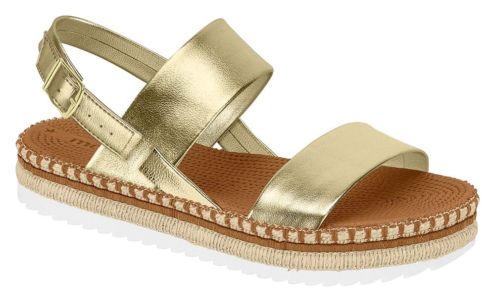 Elegant Gold Slingback Sandals – Comfort Meets Chic - Image 1