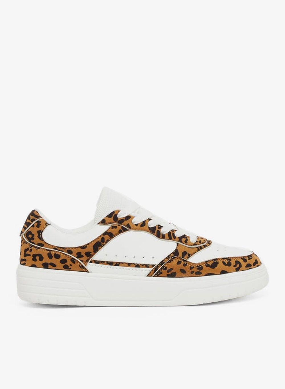 Elegant Leopard Lace-Up Sneakers - Unleash Your Style - Image 1