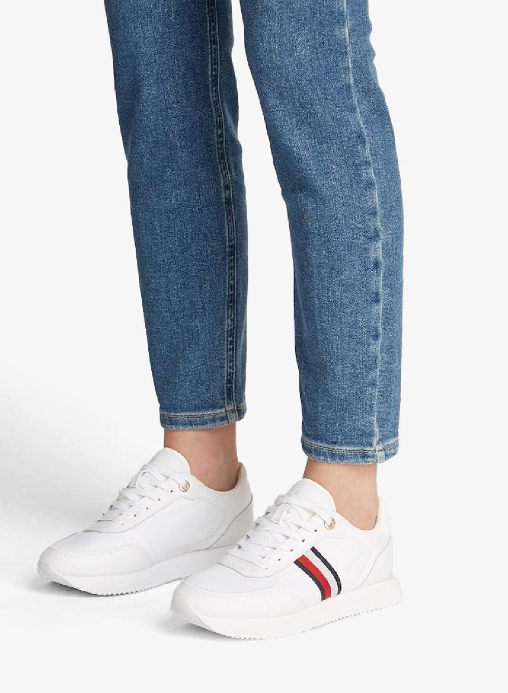 TOMMY HILFIGER Glorious Essential White Sneakers - Image 1
