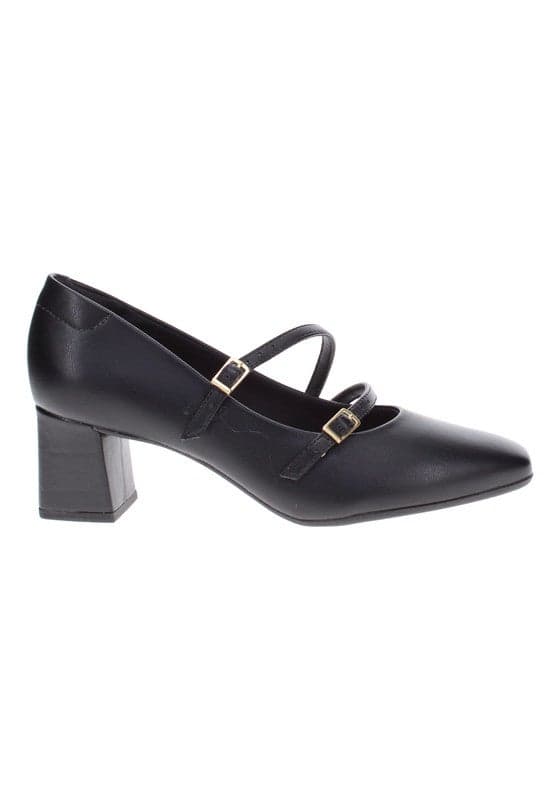 Elegant Mid Heel Slingback Sandals with Ankle Strap - Image 1