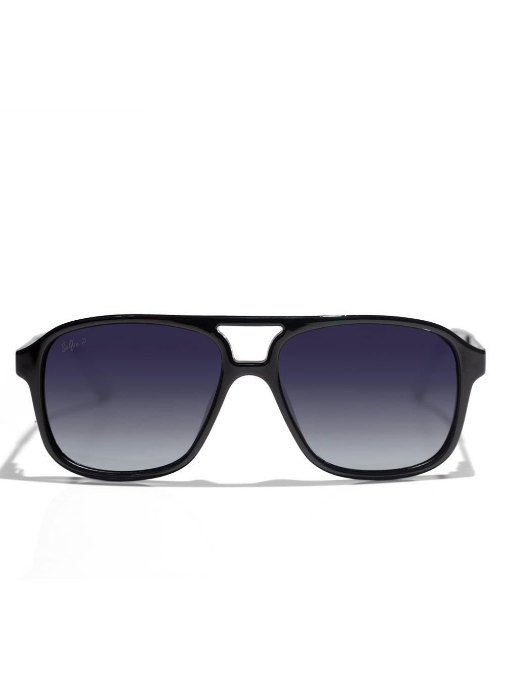 Selfie SE8223-C2 Navigator Shades: Polished Black Elegance - Image 1