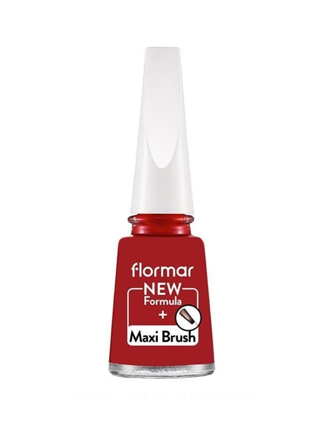 Flormar Classic 321 Red Flag Nail Enamel - Maxi Brush - Image 1