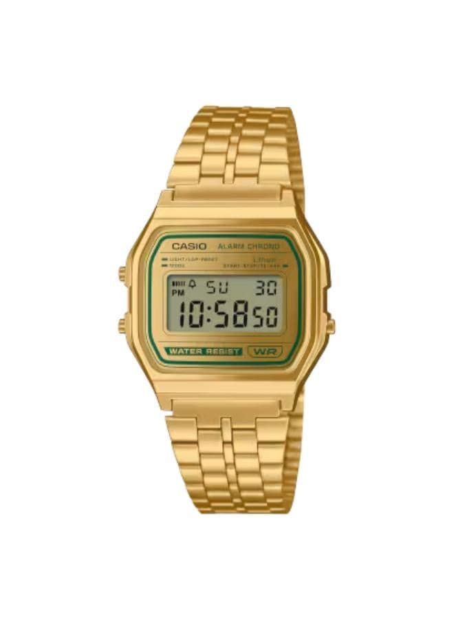 CASIO A158WEGV-9ADF Elegant Gold Digital Unisex Watch - 33.2mm - Image 1