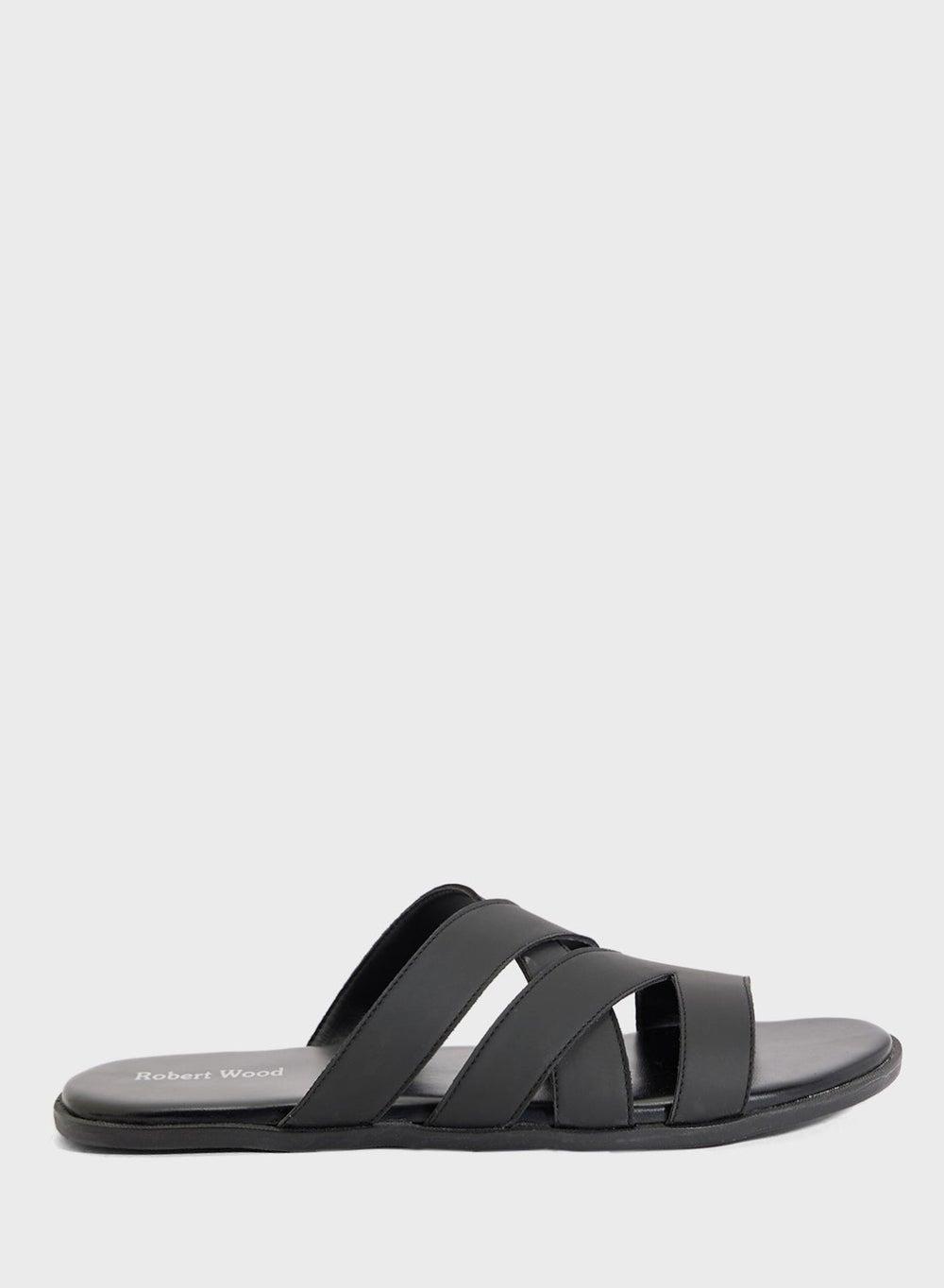 Mk Cl57 Premium Black Casual Slides for Men - Image 1