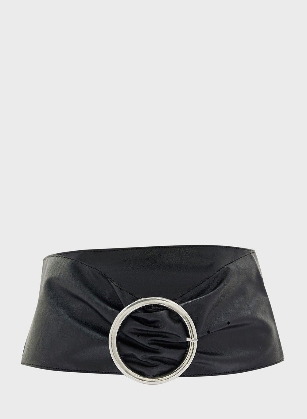 Miss Selfridge Elegance: Women's Soft Round Buckle Belt - Image 1
