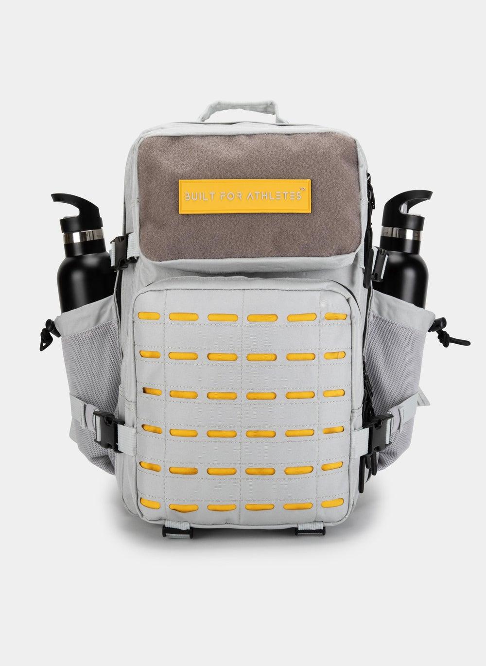 Compact Grey & Yellow 25L Athlete's Gym Backpack - Image 1
