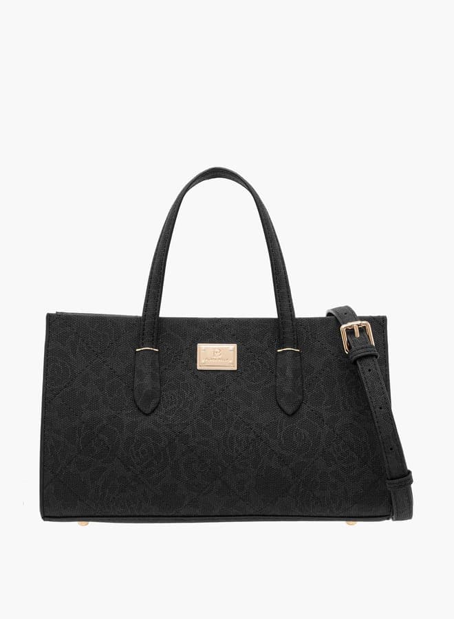 Flora Bella Textured Tote - Elegance with Convenience - Image 1