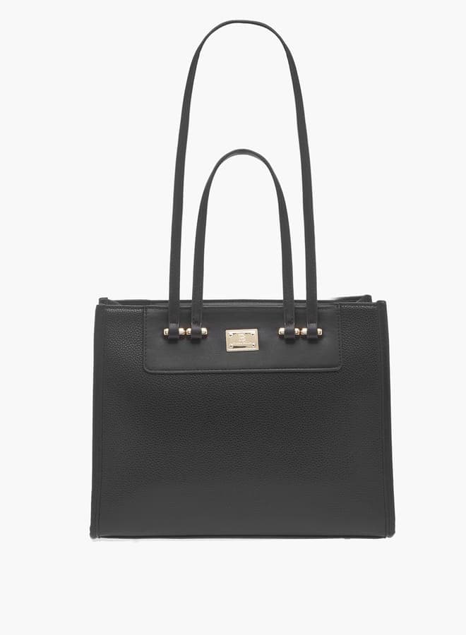 Flora Bella Monogram Textured Tote - Elegance on the Go - Image 1