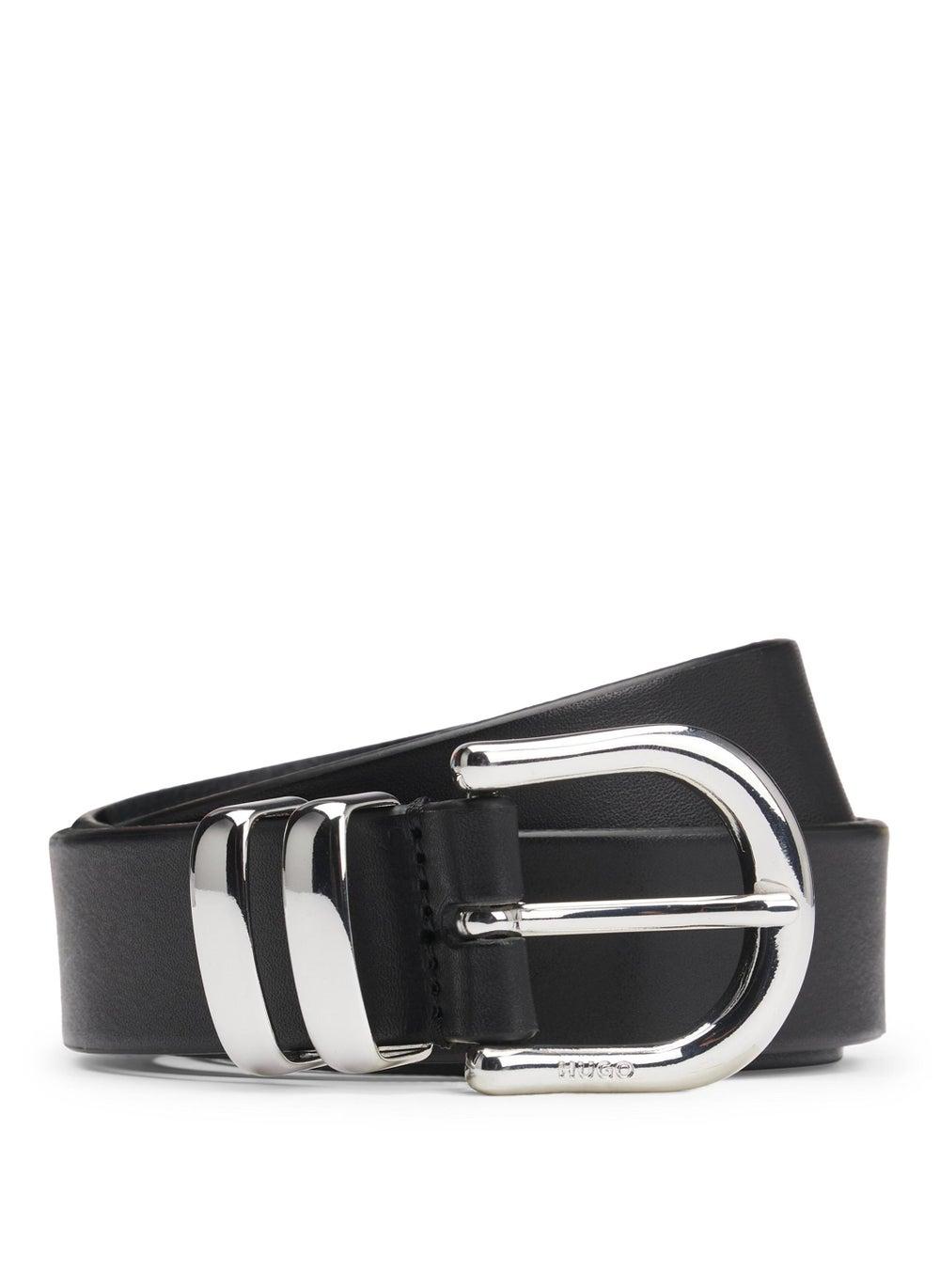 HUGO Double Keeper Italian Leather Belt Elegance for Women - Image 1