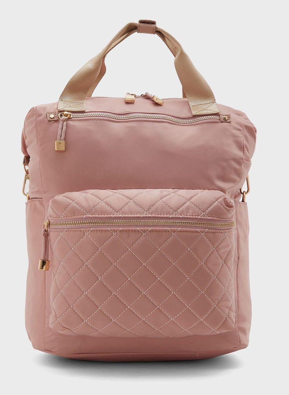 Claire's Spacious Quilted Handle Backpack for Women - Image 1